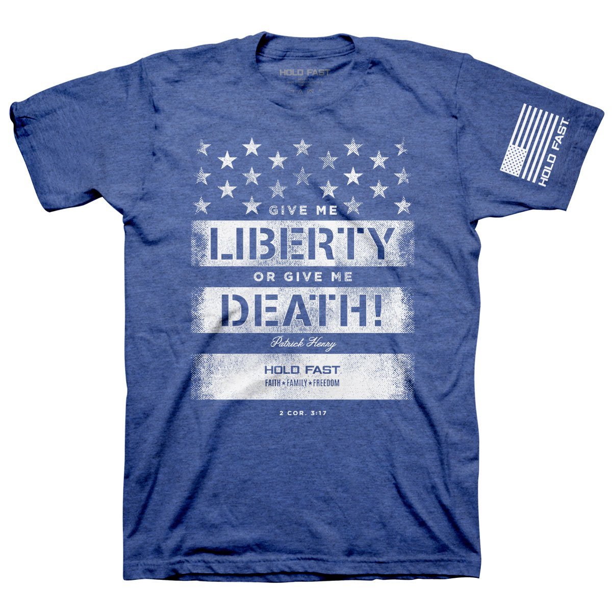 Hold Fast Give Me Liberty or Death USA American Flag - Adult & Kids T-Shirts, Sweatshirts & Hoodies apparel design preview 1