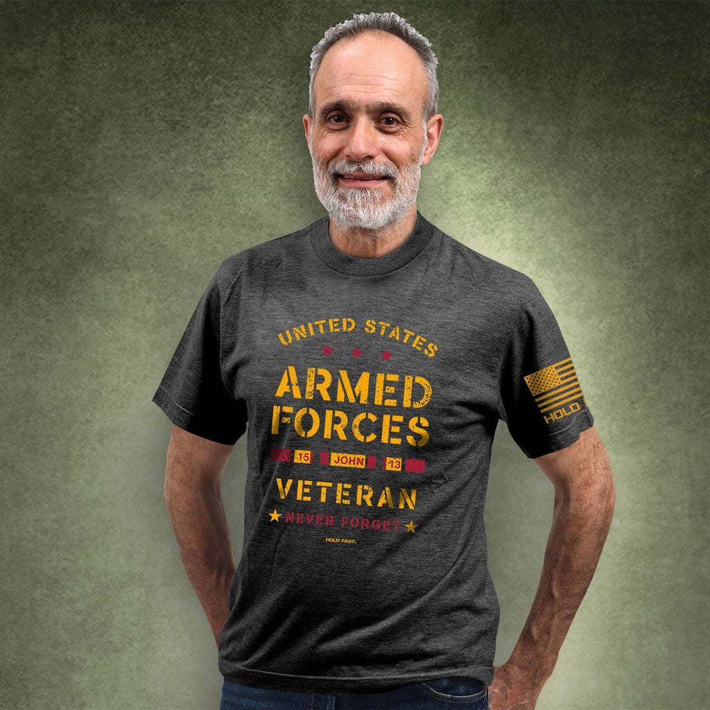 United States Armed Forces Veteran Never Forget - Adult & Kids T-Shirts, Sweatshirts & Hoodies apparel design preview 2