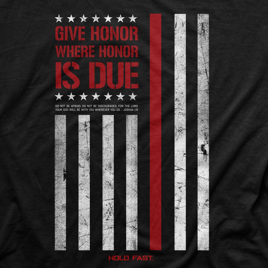 Hold Fast Honor Firefighter Flag USA - Adult & Kids T-Shirts, Sweatshirts & Hoodies apparel design preview 2