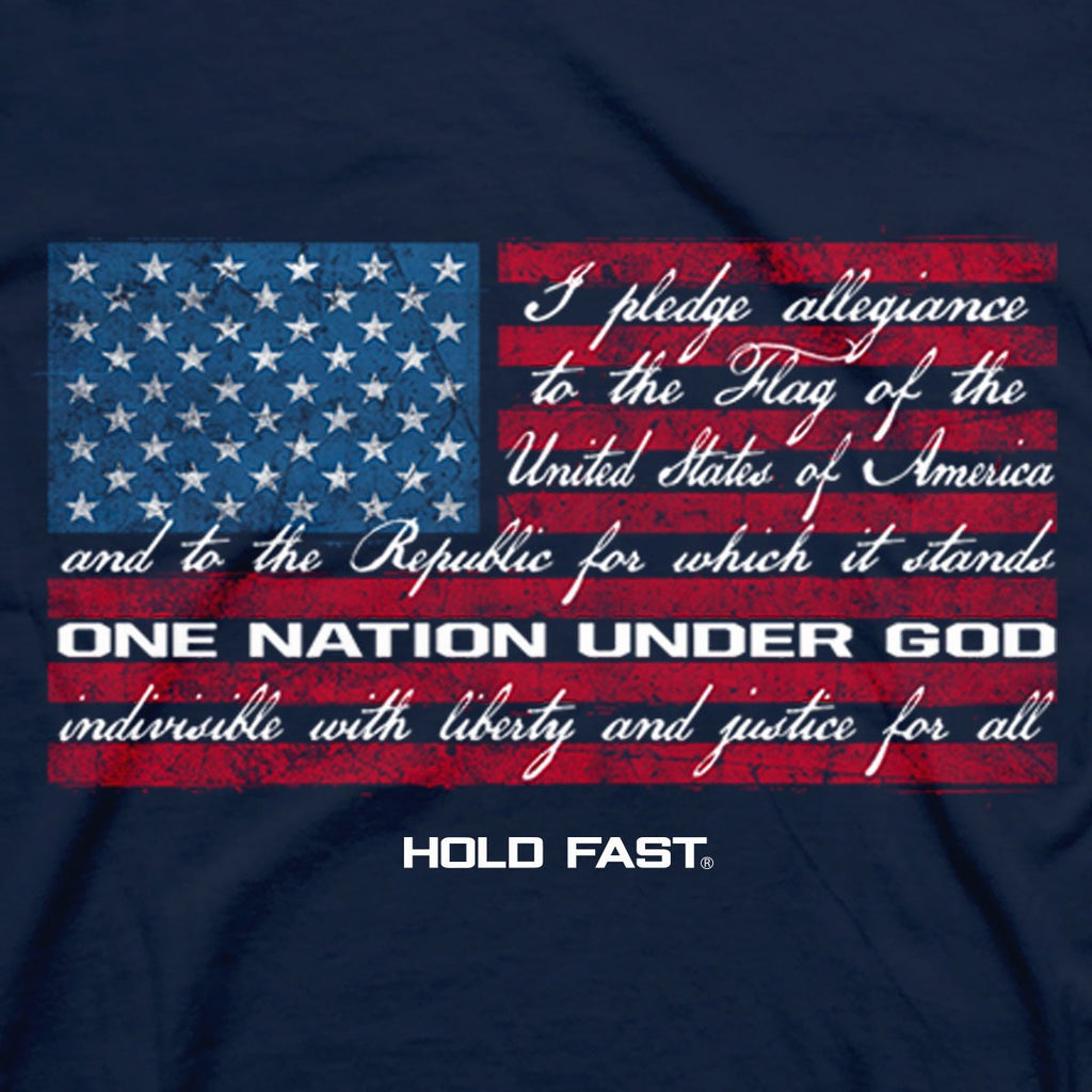 Hold Fast USA Pledge Flag Christian - Adult & Kids T-Shirts, Sweatshirts & Hoodies apparel design preview 2