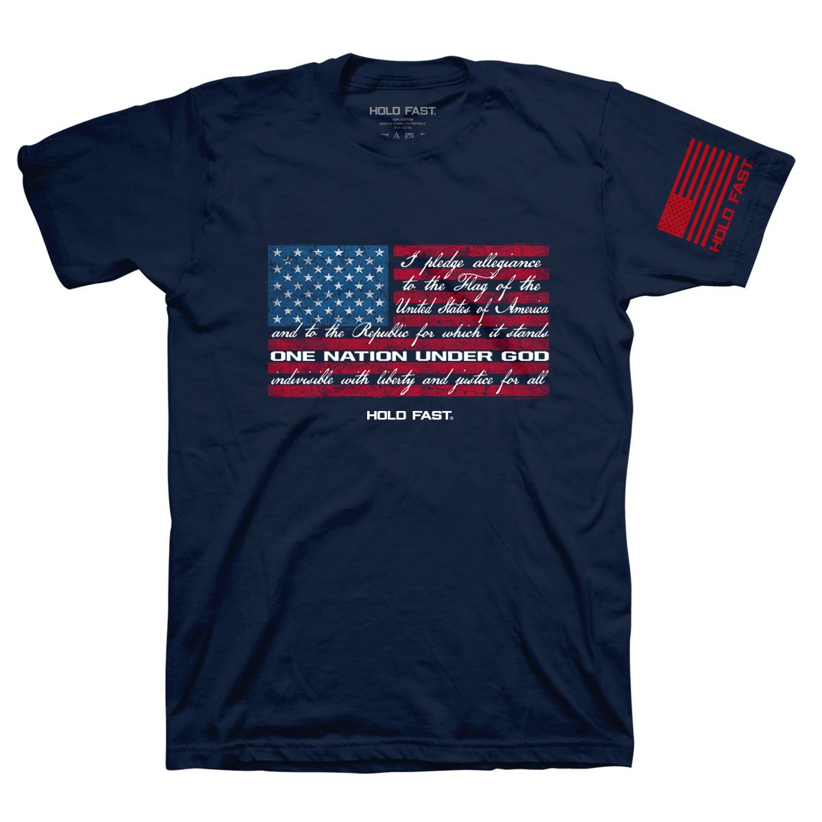 Hold Fast USA Pledge Flag Christian - Adult & Kids T-Shirts, Sweatshirts & Hoodies apparel design preview 1