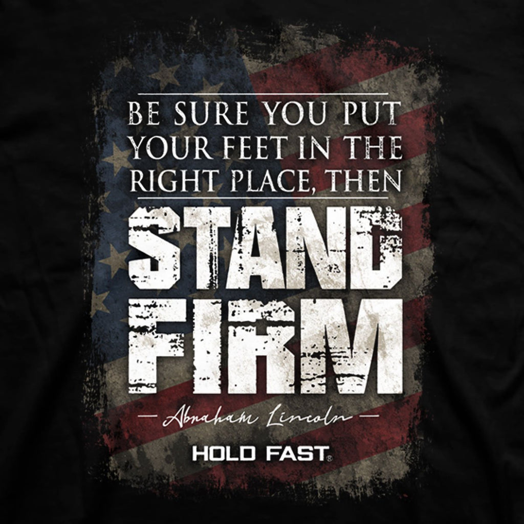 Hold Fast USA Lincoln Flag Christian - Adult & Kids T-Shirts, Sweatshirts & Hoodies apparel design preview 2
