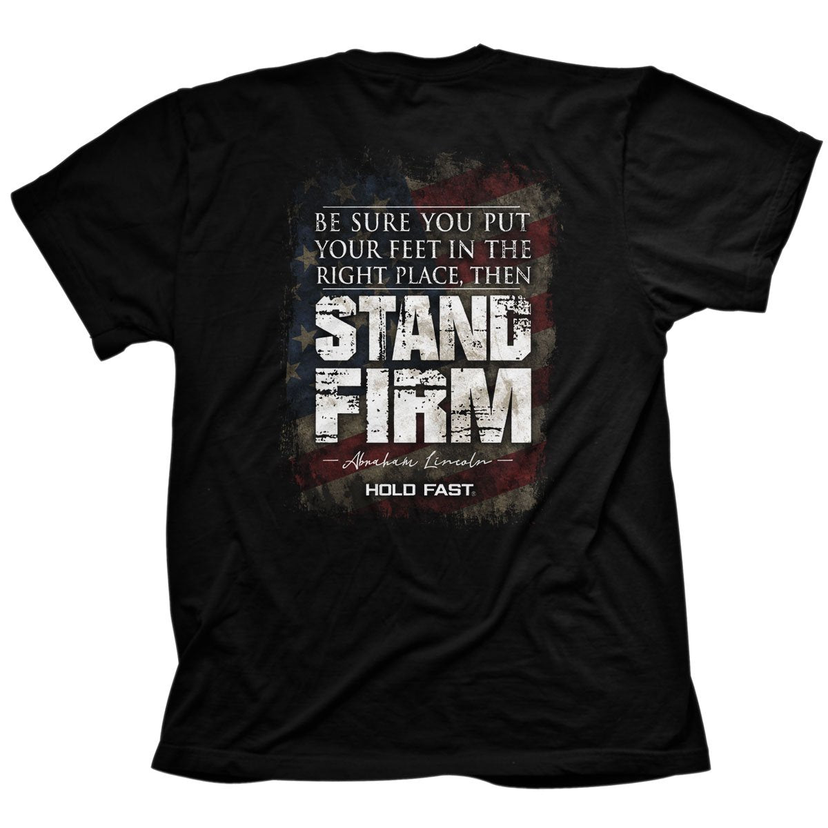 Hold Fast USA Lincoln Flag Christian - Adult & Kids T-Shirts, Sweatshirts & Hoodies apparel design preview 1
