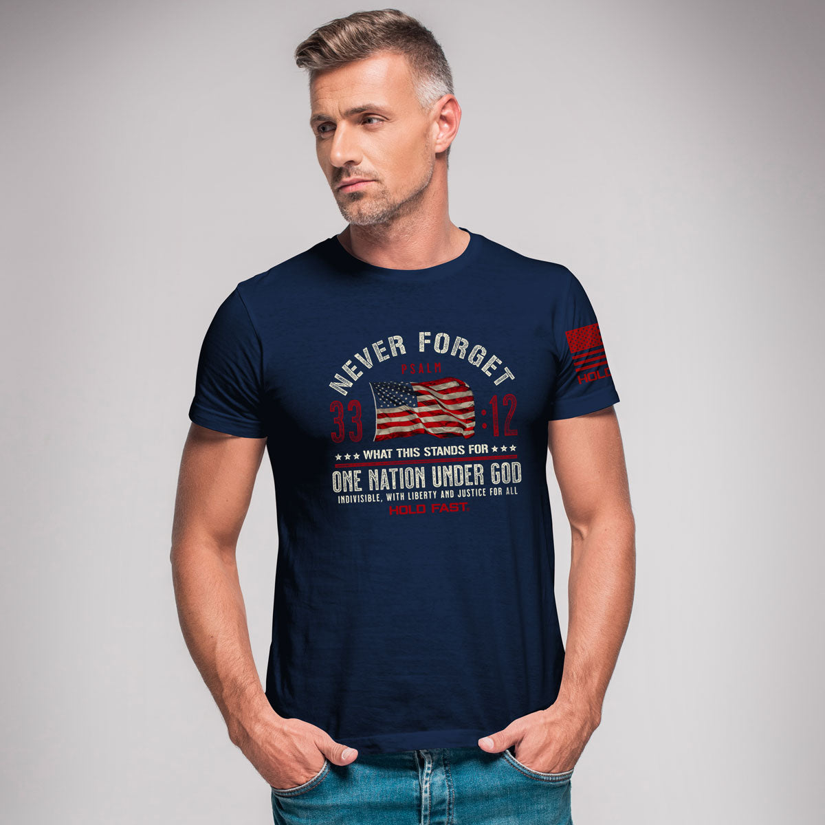 Hold Fast Never Forget USA - Adult & Kids T-Shirts, Sweatshirts & Hoodies apparel design preview 2