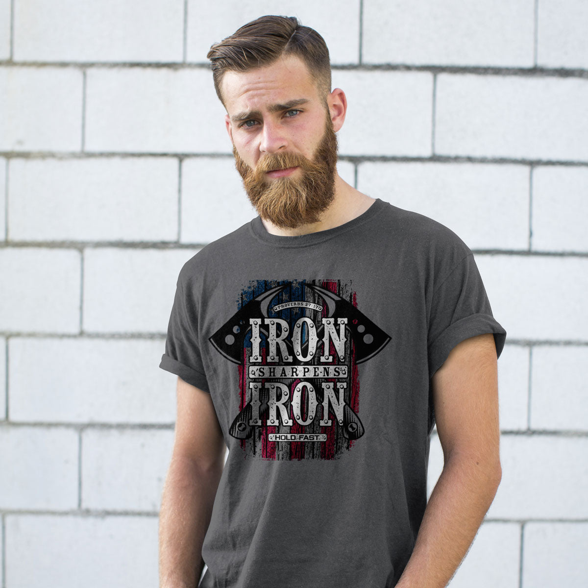Hold Fast Iron Axes USA - Adult & Kids T-Shirts, Sweatshirts & Hoodies apparel design preview 2