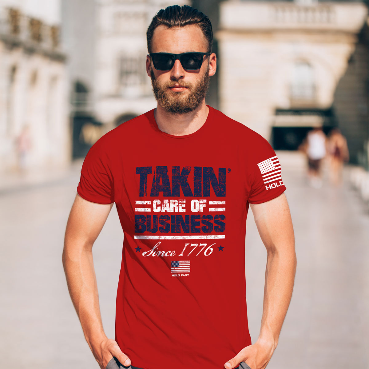 Hold Fast Takin' Care Of Business USA - Adult & Kids T-Shirts, Sweatshirts & Hoodies apparel design preview 2