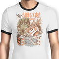 Kaiju Food Fight Ringer - Adult & Kids T-Shirts, Sweatshirts & Hoodies apparel design preview 1
