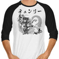 Kakutogi Masuta 3/4 Sleeve Raglan - Adult & Kids T-Shirts, Sweatshirts & Hoodies apparel design preview 1