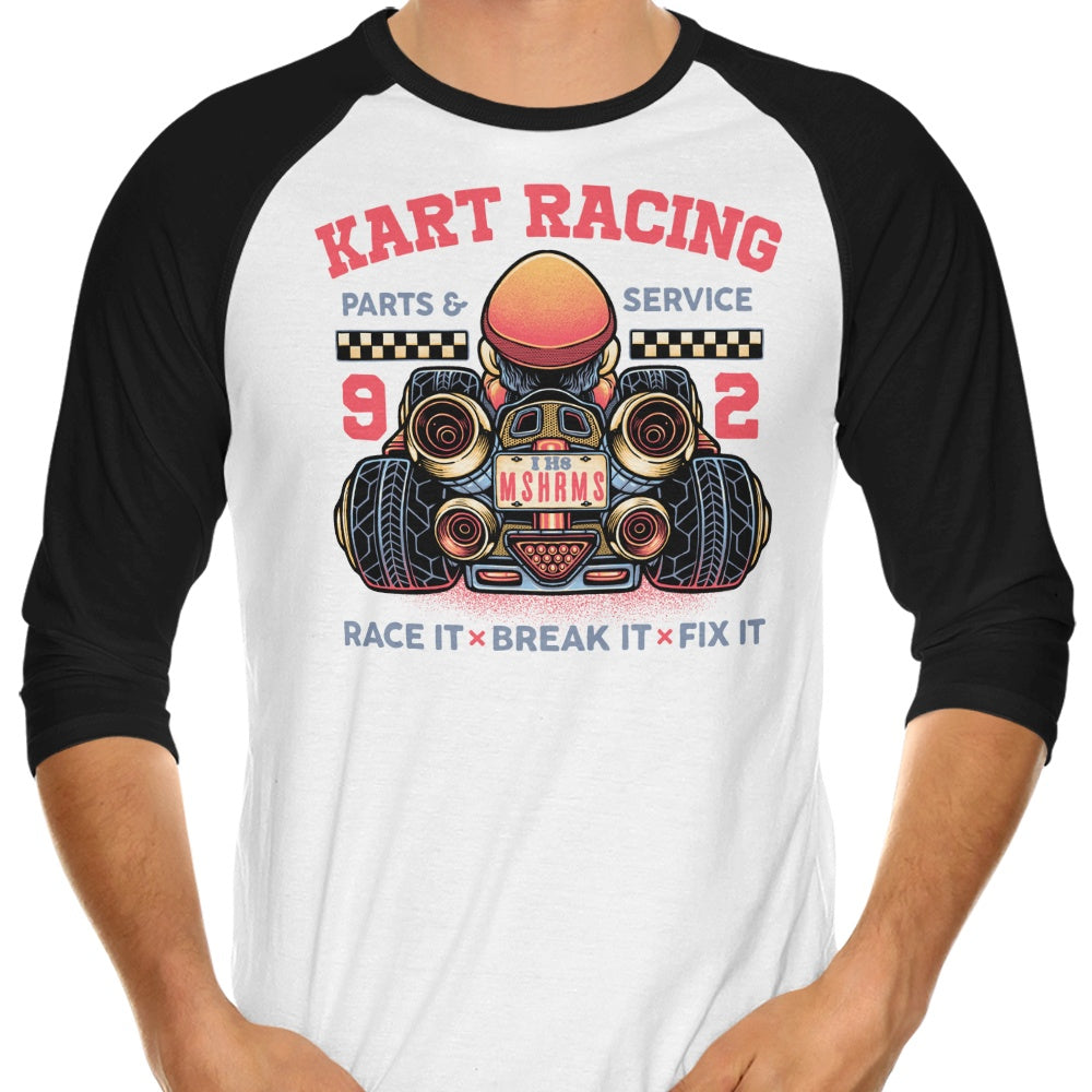 Kart Racing 3/4 Sleeve Raglan - Adult & Kids T-Shirts, Sweatshirts & Hoodies apparel design preview 1
