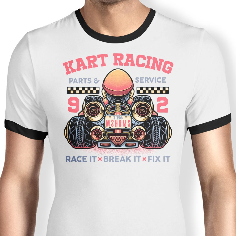 Kart Racing Ringer - Adult & Kids T-Shirts, Sweatshirts & Hoodies apparel design preview 1