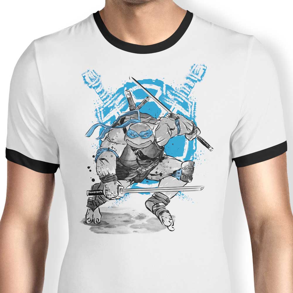 Katanas Sumi-e Ringer - Adult & Kids T-Shirts, Sweatshirts & Hoodies apparel design preview 1
