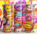 Kawaii Cute Food 20 oz Skinny Tumbler Cup With Straw - Adult & Kids T-Shirts, Sweatshirts & Hoodies apparel design preview 1