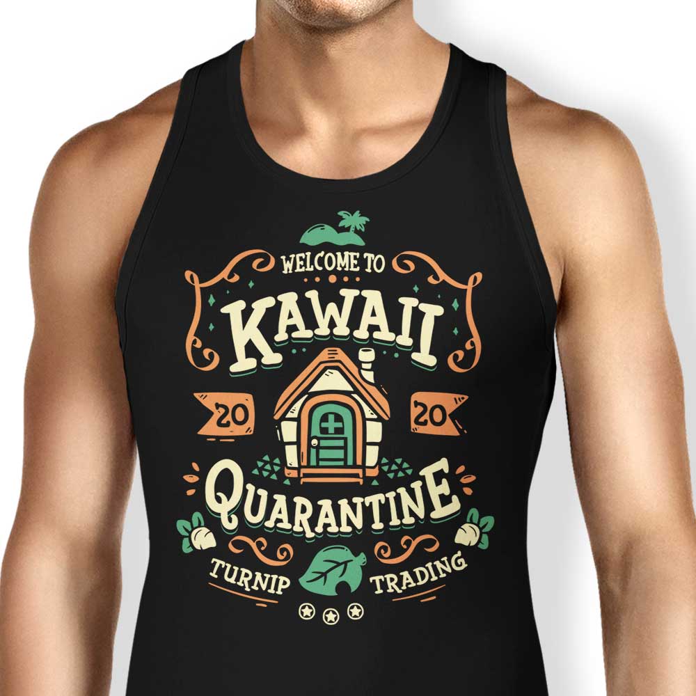 Kawaii Quarantine Tank Top - Adult & Kids T-Shirts, Sweatshirts & Hoodies apparel design preview 1