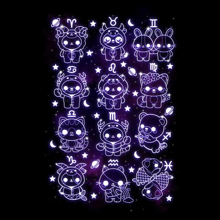 Kawaii Zodiac Men's Apparel - Adult & Kids T-Shirts, Sweatshirts & Hoodies apparel design preview 2
