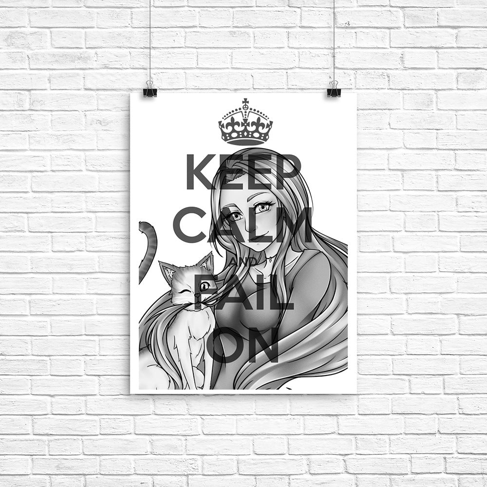 Keep Calm and Fail On Poster - Adult & Kids T-Shirts, Sweatshirts & Hoodies apparel design preview 1