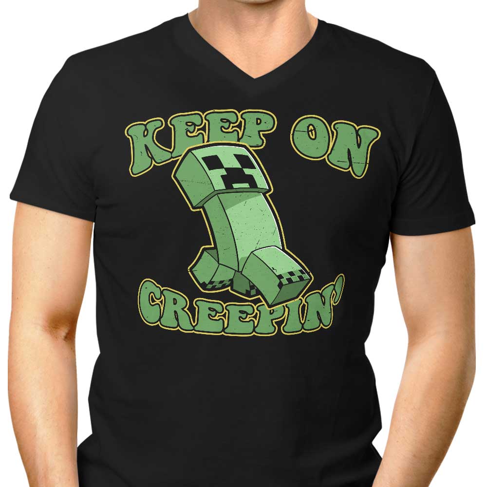 Keep on Creepin' Men's V-Neck - Adult & Kids T-Shirts, Sweatshirts & Hoodies apparel design preview 1