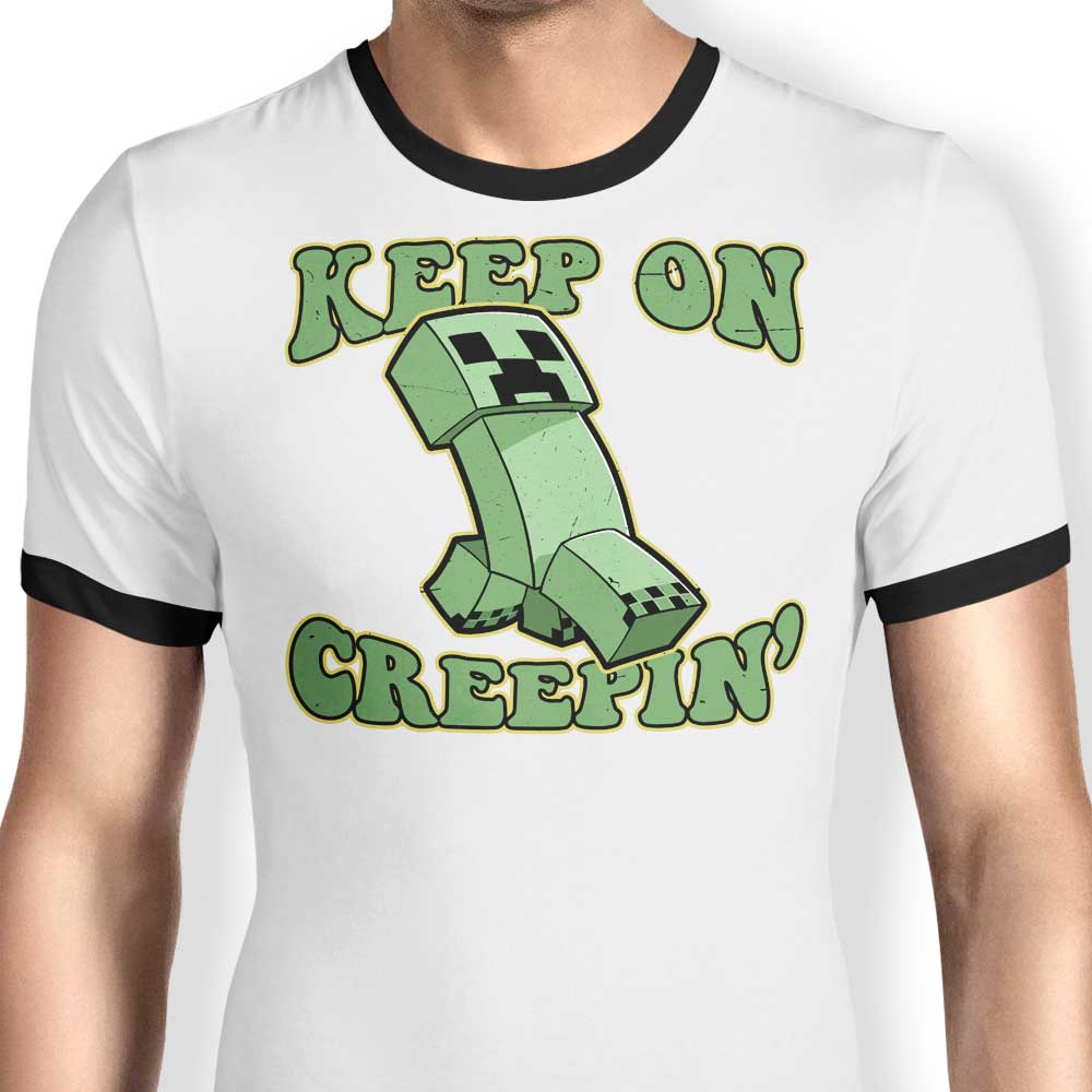 Keep on Creepin' Ringer - Adult & Kids T-Shirts, Sweatshirts & Hoodies apparel design preview 1