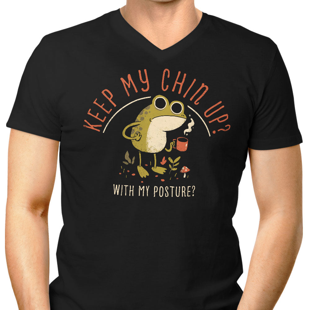 Keep Your Chin Up Men's V-Neck - Adult & Kids T-Shirts, Sweatshirts & Hoodies apparel design preview 1