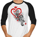 Keyblade Kingdom Sumi-e 3/4 Sleeve Raglan - Adult & Kids T-Shirts, Sweatshirts & Hoodies apparel design preview 1