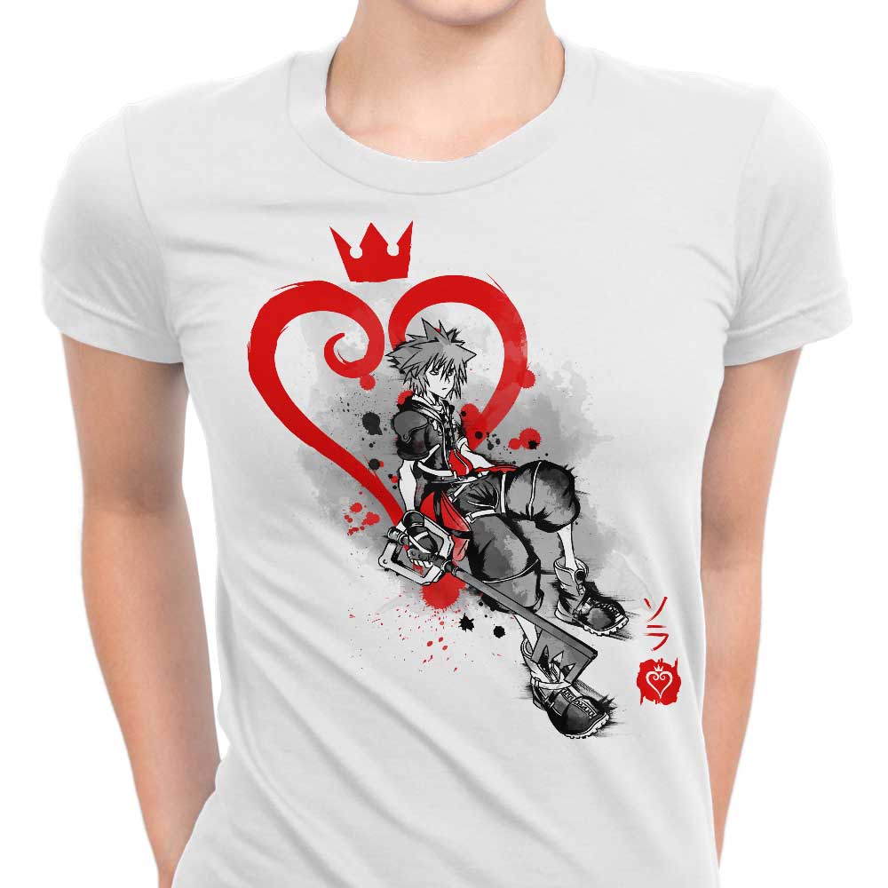 Keyblade Kingdom Sumi-e Women's Apparel - Adult & Kids T-Shirts, Sweatshirts & Hoodies apparel design preview 1
