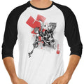 Keyblade Master Sumi-e 3/4 Sleeve Raglan - Adult & Kids T-Shirts, Sweatshirts & Hoodies apparel design preview 1