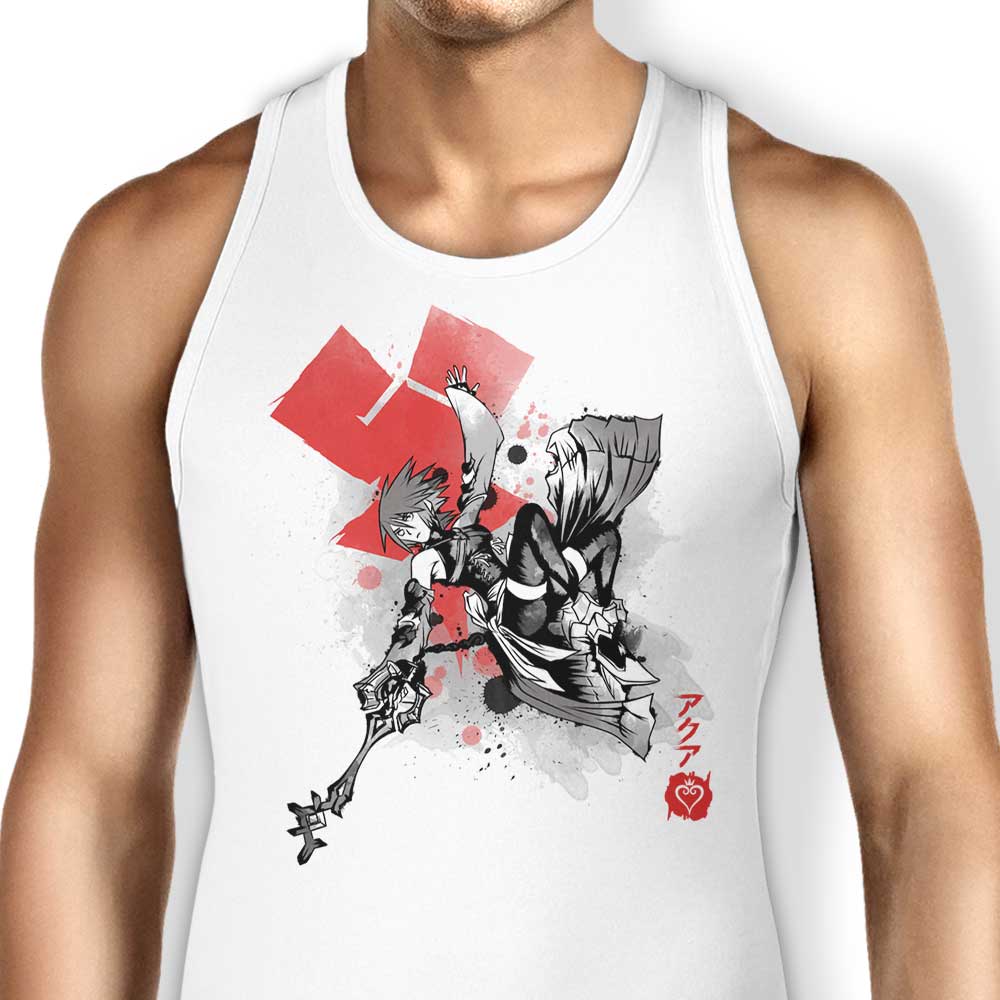 Keyblade Master Sumi-e Tank Top - Adult & Kids T-Shirts, Sweatshirts & Hoodies apparel design preview 1