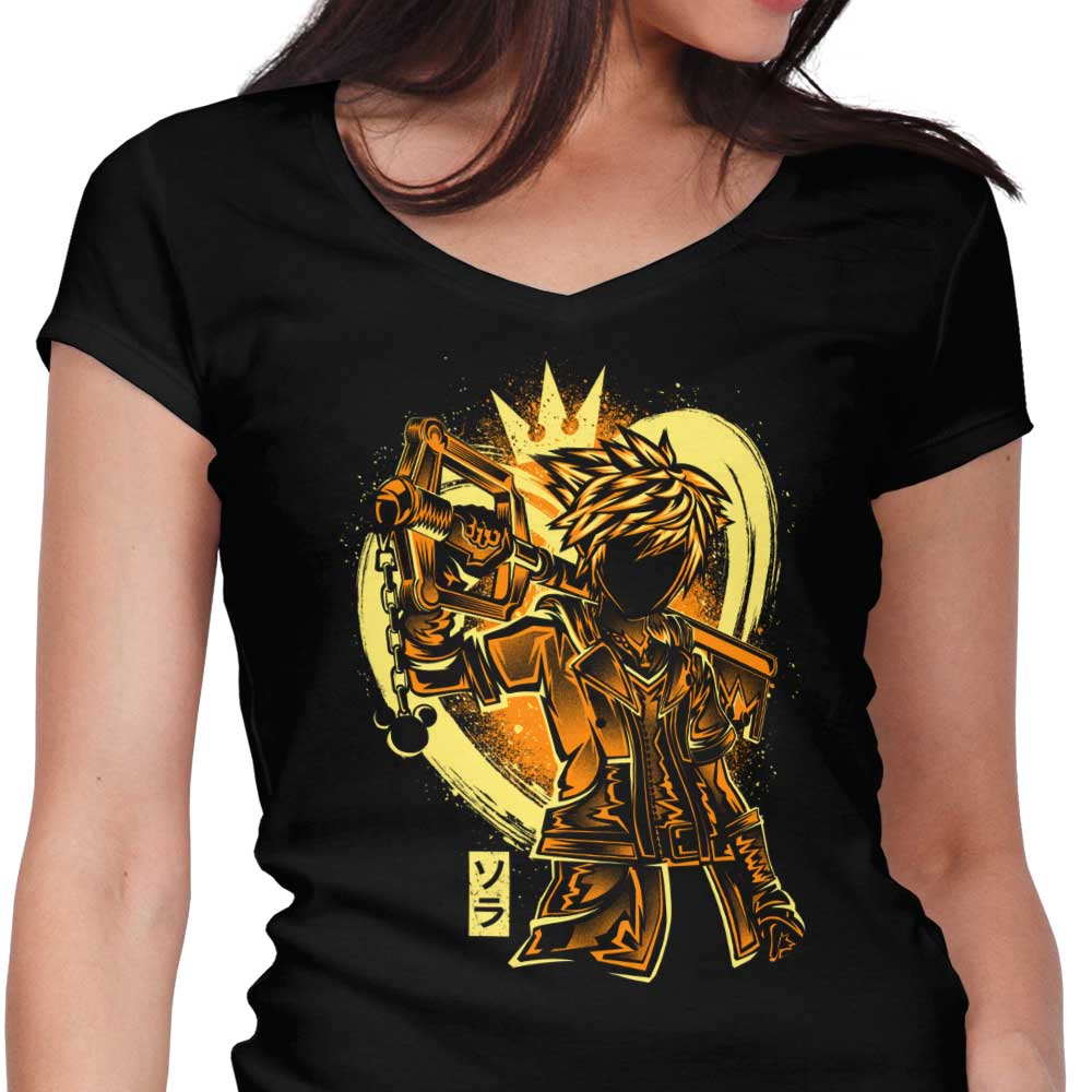 Keyblade Silhouette Women's V-Neck - Adult & Kids T-Shirts, Sweatshirts & Hoodies apparel design preview 1