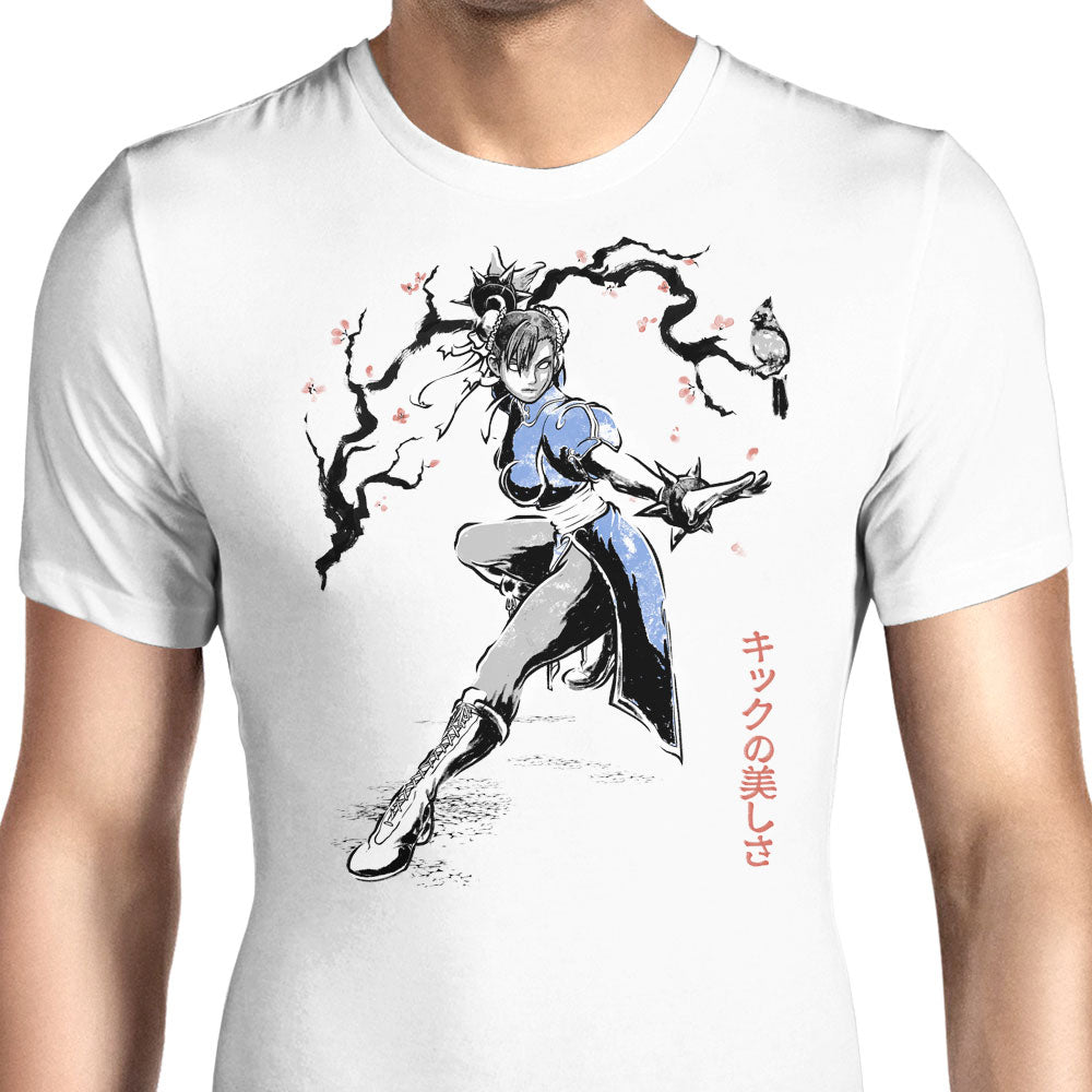 Kicking Beauty Sumi-e Men's Apparel - Adult & Kids T-Shirts, Sweatshirts & Hoodies apparel design preview 1
