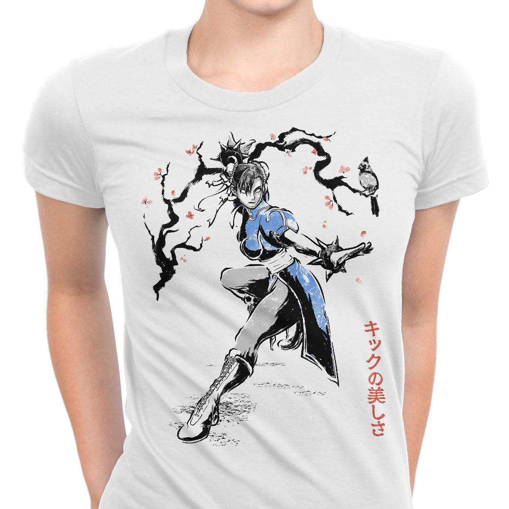 Kicking Beauty Sumi-e Women's Apparel - Adult & Kids T-Shirts, Sweatshirts & Hoodies apparel design preview 2