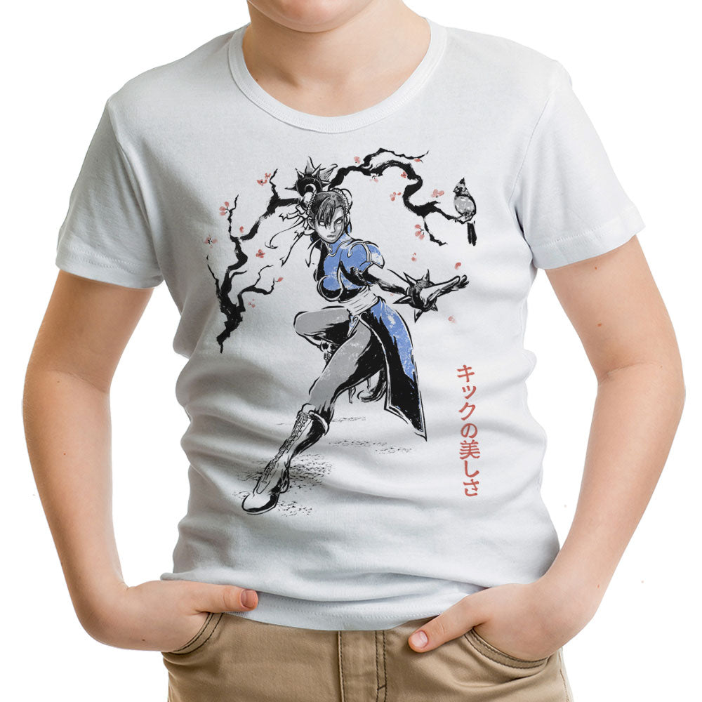 Kicking Beauty Sumi-e Youth Apparel - Adult & Kids T-Shirts, Sweatshirts & Hoodies apparel design preview 1