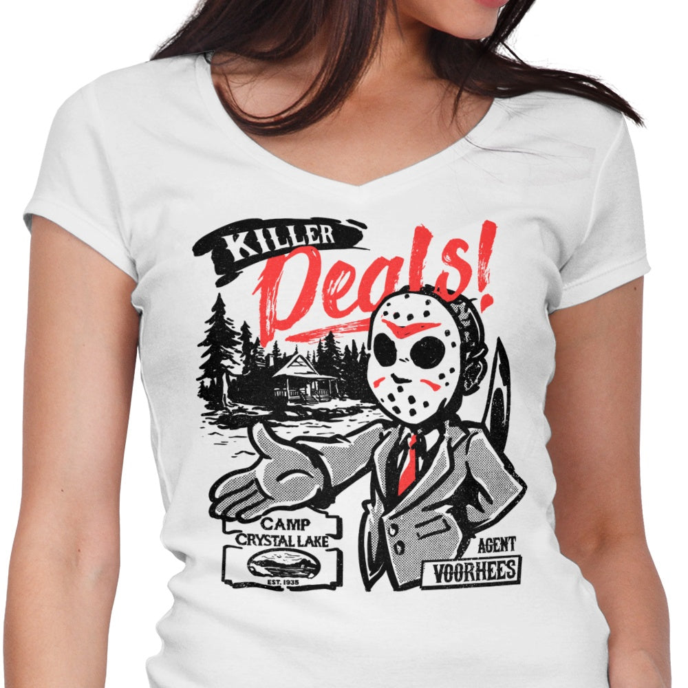 Killer Deals Women's V-Neck - Adult & Kids T-Shirts, Sweatshirts & Hoodies apparel design preview 1