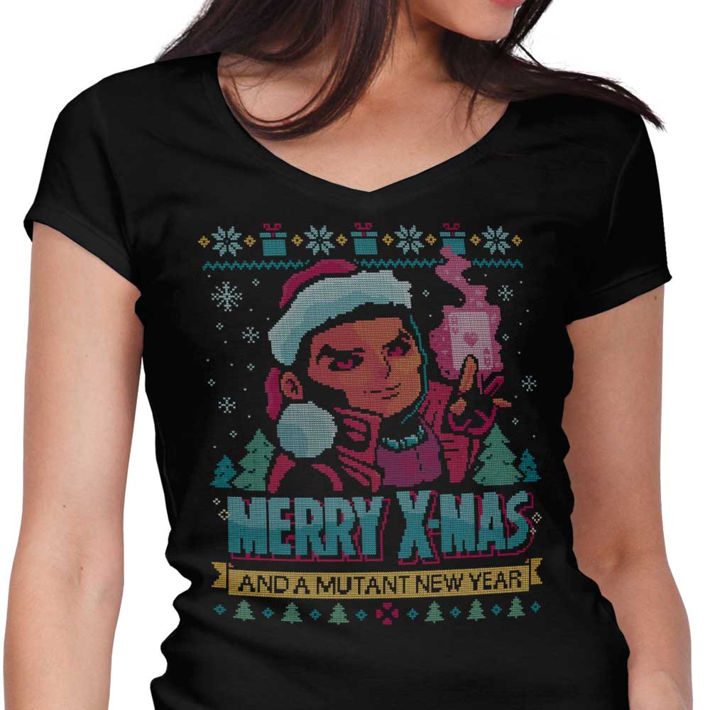 Kinetic Xmas Women's V-Neck - Adult & Kids T-Shirts, Sweatshirts & Hoodies apparel design preview 1