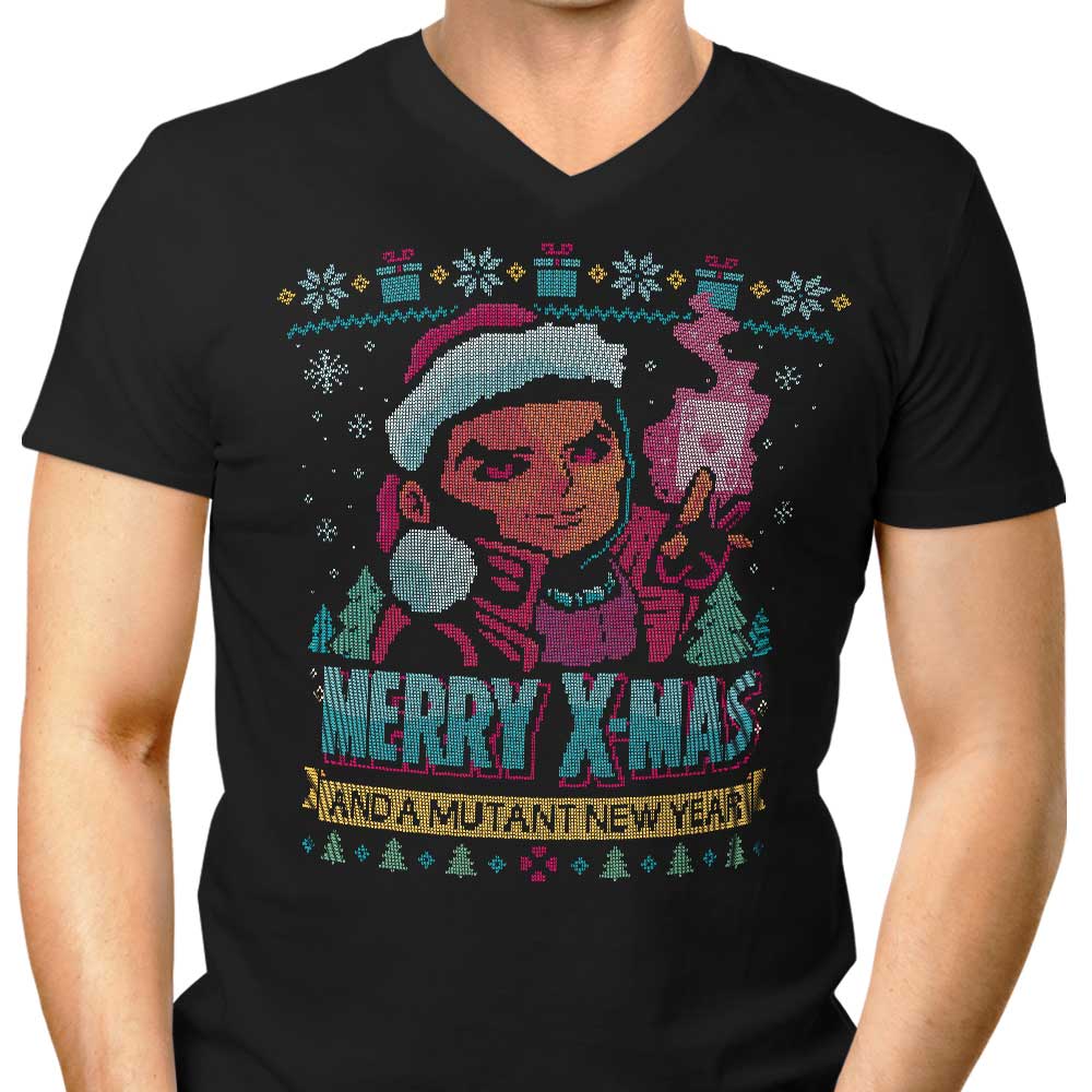 Kinetic Xmas Men's V-Neck - Adult & Kids T-Shirts, Sweatshirts & Hoodies apparel design preview 1