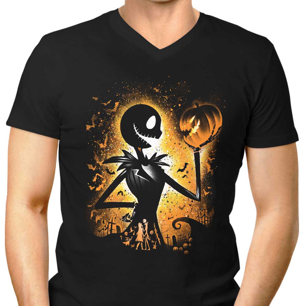 King of Halloween Men's V-Neck - Adult & Kids T-Shirts, Sweatshirts & Hoodies apparel design preview 1