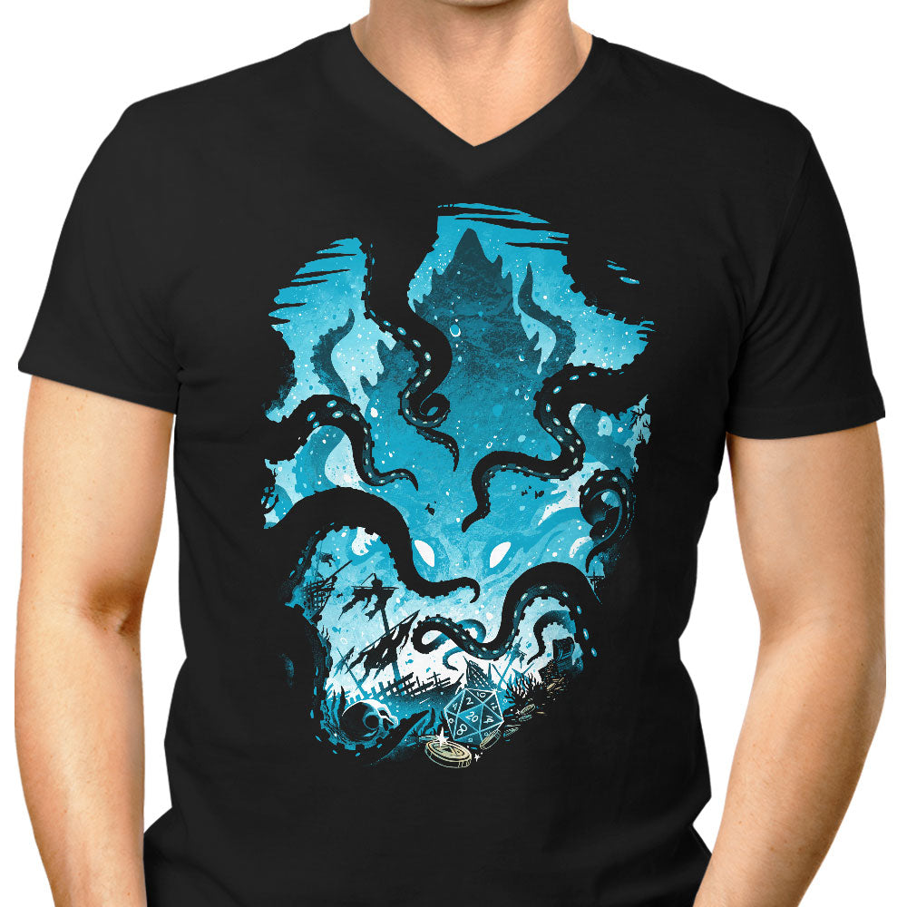 King of the Deep Men's V-Neck - Adult & Kids T-Shirts, Sweatshirts & Hoodies apparel design preview 1