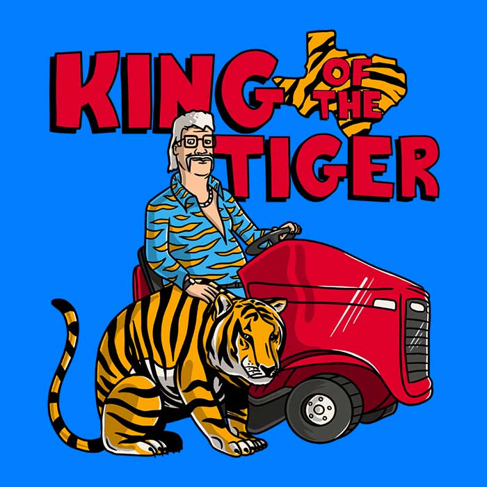 King of the Tiger Coasters - Adult & Kids T-Shirts, Sweatshirts & Hoodies apparel design preview 1