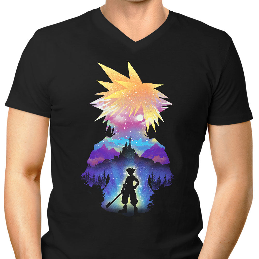 Kingdom Sora Men's V-Neck - Adult & Kids T-Shirts, Sweatshirts & Hoodies apparel design preview 1