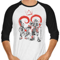 Kingdom Sumi-e 3/4 Sleeve Raglan - Adult & Kids T-Shirts, Sweatshirts & Hoodies apparel design preview 1