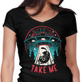 Kitty Alien Encounter Women's V-Neck - Adult & Kids T-Shirts, Sweatshirts & Hoodies apparel design preview 1
