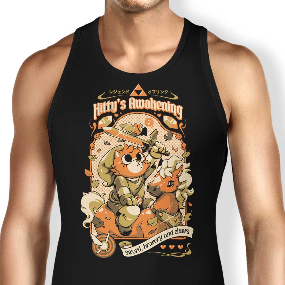 Kitty's Awakening Tank Top - Adult & Kids T-Shirts, Sweatshirts & Hoodies apparel design preview 1