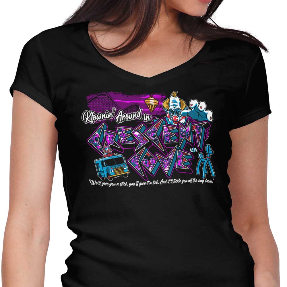 Klownin' Around Women's V-Neck - Adult & Kids T-Shirts, Sweatshirts & Hoodies apparel design preview 1