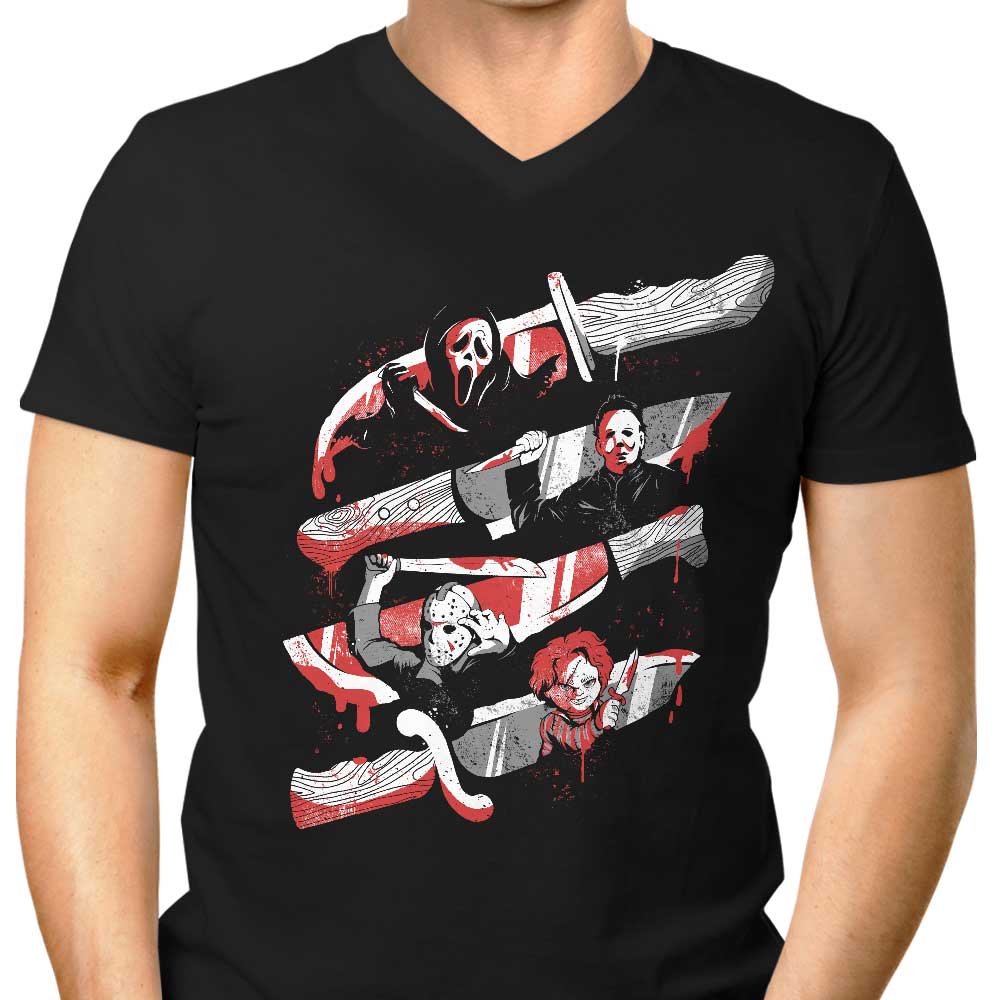 Knife Killers Men's V-Neck - Adult & Kids T-Shirts, Sweatshirts & Hoodies apparel design preview 1