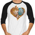 Knitting Kitten Love 3/4 Sleeve Raglan - Adult & Kids T-Shirts, Sweatshirts & Hoodies apparel design preview 1
