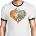Knitting Kitten Love Ringer - Adult & Kids T-Shirts, Sweatshirts & Hoodies apparel design preview 1