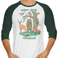 Know Your Wildlife 3/4 Sleeve Raglan - Adult & Kids T-Shirts, Sweatshirts & Hoodies apparel design preview 1