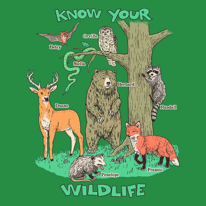 Know Your Wildlife Men's Apparel - Adult & Kids T-Shirts, Sweatshirts & Hoodies apparel design preview 2