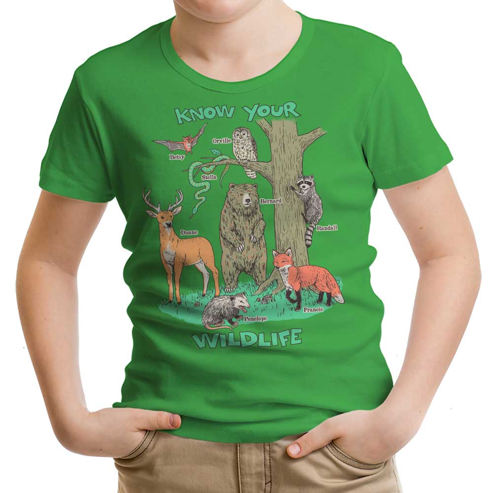 Know Your Wildlife Youth Apparel - Adult & Kids T-Shirts, Sweatshirts & Hoodies apparel design preview 1
