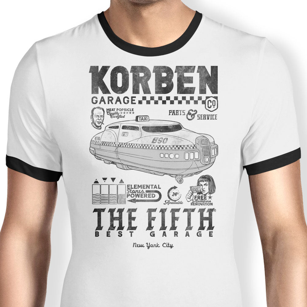 Korben Garage Ringer - Adult & Kids T-Shirts, Sweatshirts & Hoodies apparel design preview 1