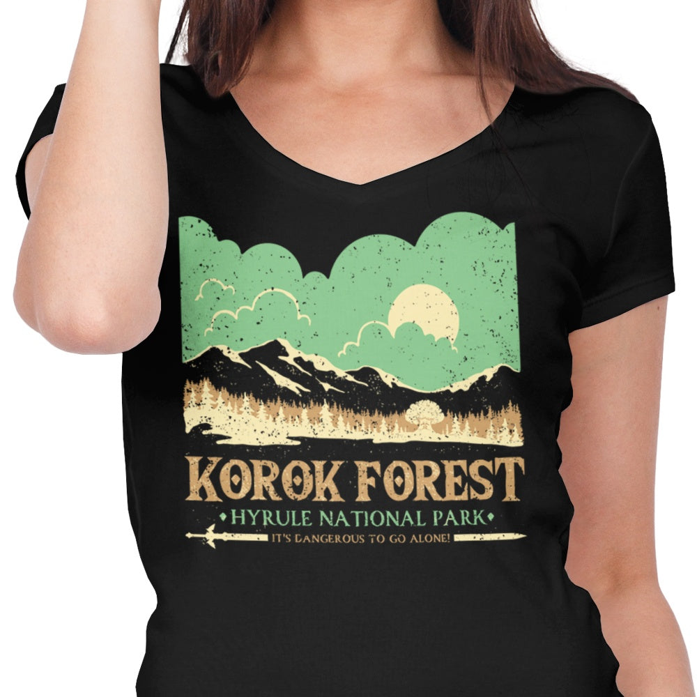 Korok National Park Women's V-Neck - Adult & Kids T-Shirts, Sweatshirts & Hoodies apparel design preview 2