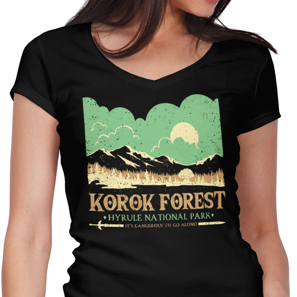 Korok National Park Women's V-Neck - Adult & Kids T-Shirts, Sweatshirts & Hoodies apparel design preview 1